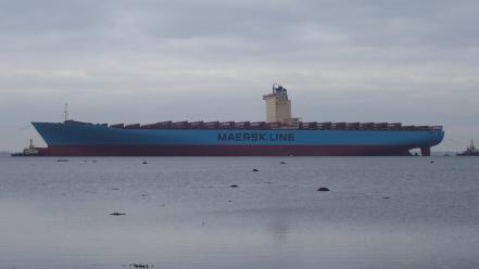 Ocean maersk line container ships wallpaper