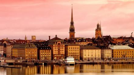 Water sweden town stockholm sea wallpaper