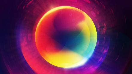 Abstract multicolor purple circles photomanipulation orb marble wallpaper