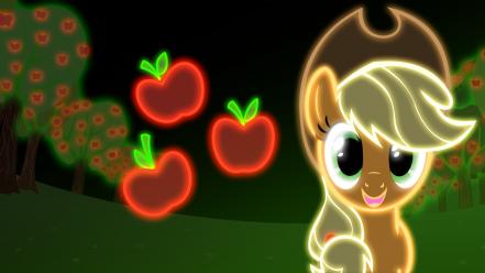 Applejack my little pony: friendship is magic neon wallpaper