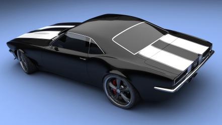 Black cars concept art 1967 angle camaro wallpaper