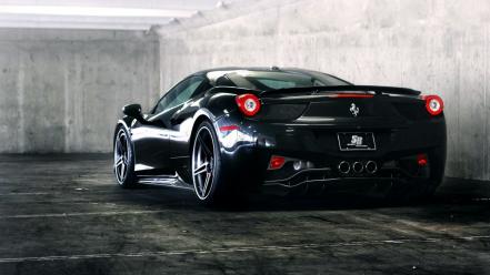 Black cars ferrari 458 italia wallpaper