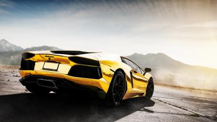 Cars lamborghini aventador yellow lp700-4 wallpaper