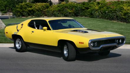 Cars plymouth 1973 roadrunner automotive muscle car wallpaper