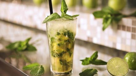 Food alcohol cocktail mint liquor mojito rum wallpaper