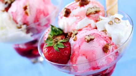 Fruits food ice cream nuts berry dessert wallpaper