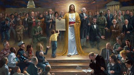 Kennedy ronald reagan george washington patriotic jesus wallpaper