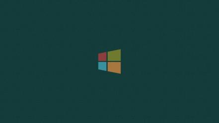 Minimalistic windows 8 logos simple background green wallpaper