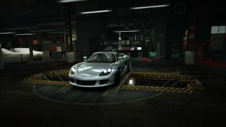 Silver porsche carrera gt world garage nfs wallpaper