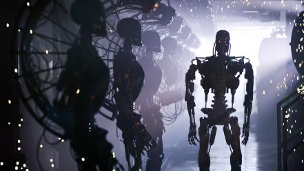 Terminator robots salvation t4 exoskeleton cybernetic wallpaper