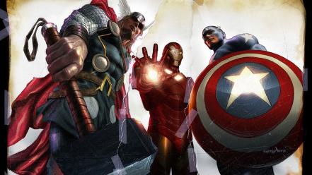 Thor captain america marvel comics the avengers wallpaper