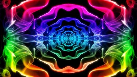 Abstract smoke psychedelic color spectrum wallpaper