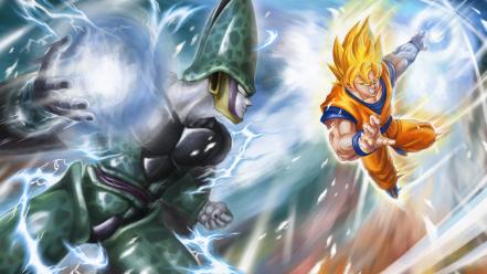 Cell goku dragon ball z gt wallpaper