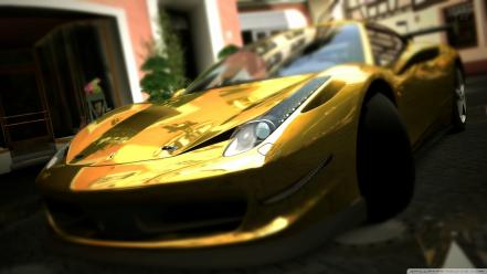 Gold ferrari 458 italia wallpaper