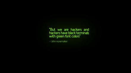 Green black text hackers john nunemaker terminals wallpaper
