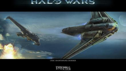 Halo wars spaceships digital art concept artwork wallpaper