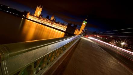 Night architecture london bridges long exposure cities wallpaper