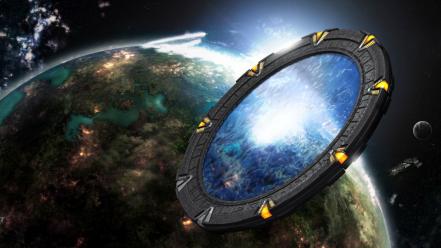 Outer space stargate wallpaper