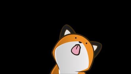Vector funny stupidfox black background foxes wallpaper