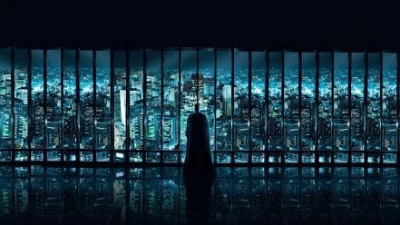 Batman cityscapes movies window panes the dark knight wallpaper