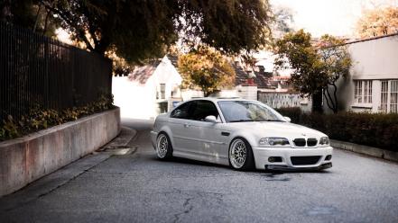 Bmw white cars m3 e46 wallpaper