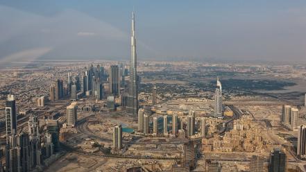 Buildings dubai skyscapes citylife burj khalifa skies wallpaper