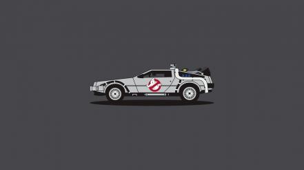 Delorean back to the future ghostbusters bttf wallpaper