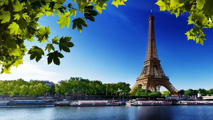 Eiffel tower paris water france wallpaper