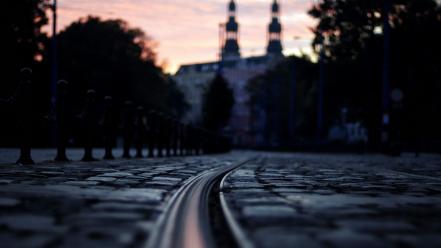 Floor cityscapes streets night urban poland poznan wallpaper