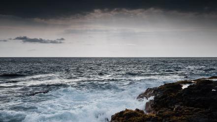 Ocean landscapes nature coast storm hawaii wallpaper