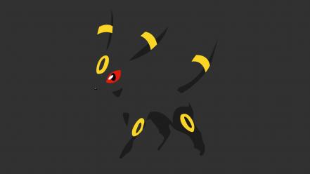 Pokemon minimalistic dark yellow umbreon normal wallpaper