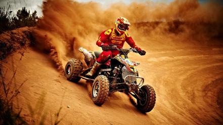 Sand sports dust quad motorbikes races offroad wallpaper