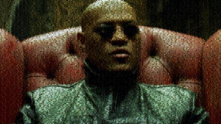 Sunglasses morpheus armchairs artwork laurence fishburne photomosaic wallpaper