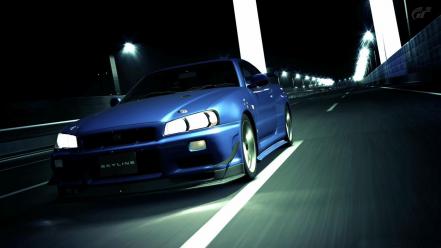 Vehicles skyline gran turismo 5 gt-r r34 wallpaper