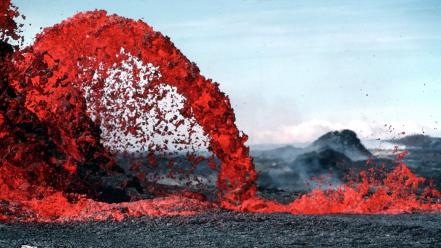 Volcanoes lava wallpaper