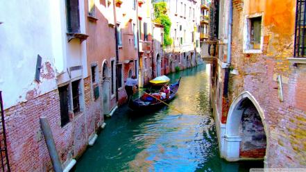 Water nature streets boats venice cities wallpaper