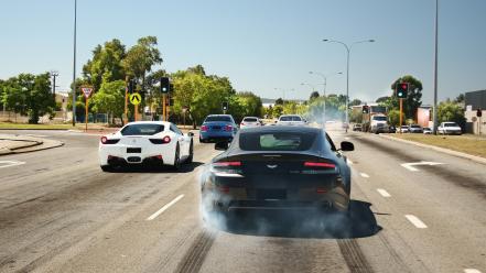Bmw cars ferrari smokes australia burnout aston martin wallpaper
