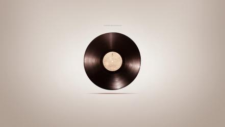 Minimalistic music retro record vinyl simple background wallpaper