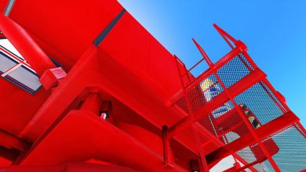 Mirrors edge crane wallpaper