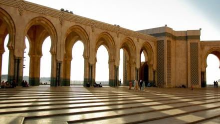 Shadows national geographic sunlight casablanca morocco arches wallpaper