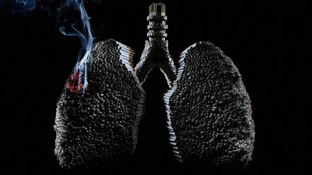 Smoking digital art artwork lungs cancer wallpaper