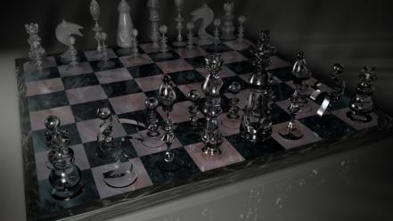 Video games glass chess board wallpaper