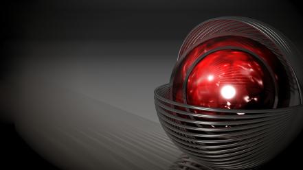 Abstract 3d render red object gradient background wallpaper