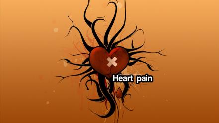 Abstract love yellow orange funny pain wallpaper