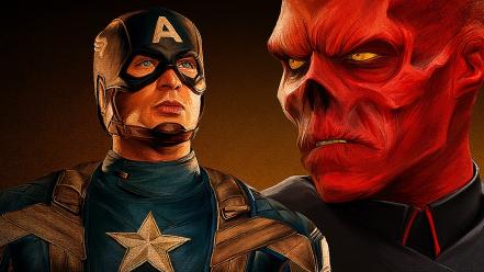 Captain america marvel comics red skull wallpaper