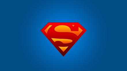 Minimalistic superman superheroes logos wallpaper