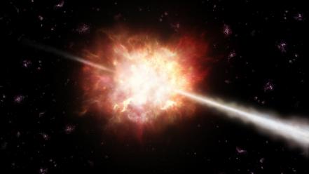 Outer space stars explosions wallpaper