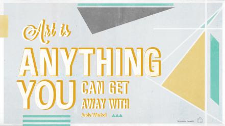 Quotes typography shapes artwork andy warhol triangles wallpaper