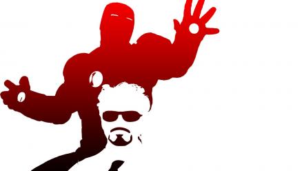 Silhouette tony stark the avengers white background wallpaper