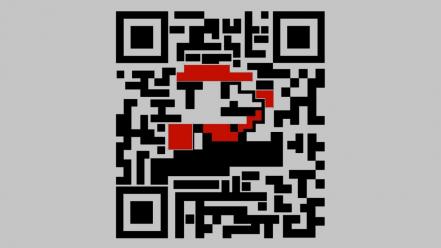 Video games mario retro qr codes wallpaper